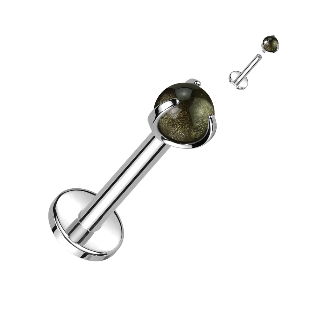 Implant Grade Titanium Internally Threaded Claw Set Natural Stone Top